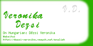 veronika dezsi business card